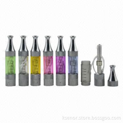 Vivi Nova V10 eGo E-cigarette Clearomizers with 2.5mL Capacity, Colorful Metal Drip Tip